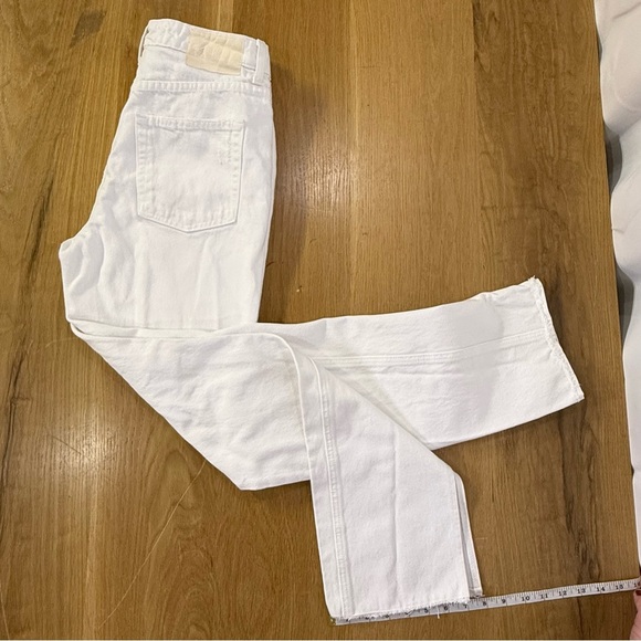 GRLFRND Jeans The Harlow High Rise Bootcut Slit Hem white denim Size 27 / 4 - Picture 8 of 15